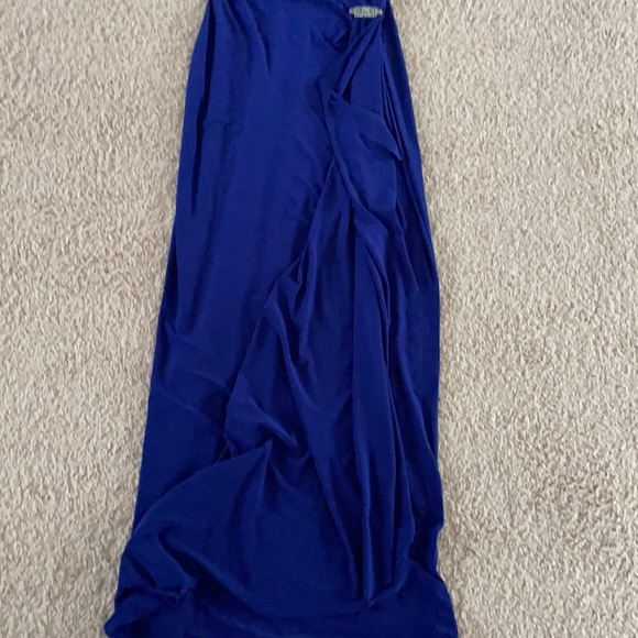 Royal blue formal dress with sparkle pin accent - Picture 4 of 5